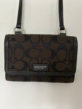 Coach Crossbody Wallet Brown Black Bag